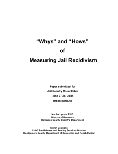 “Whys” and “Hows” of Measuring Jail Recidivism