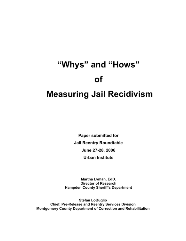 introduction to recidivism research paper