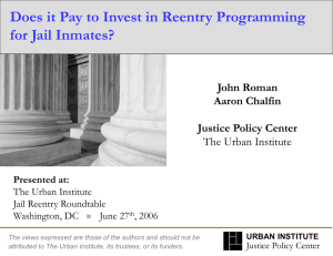 Does it Pay to Invest in Reentry Programming for Jail Inmates?
