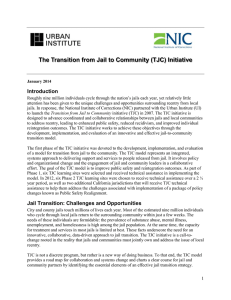 The Transition from Jail to Community (TJC) Initiative Introduction