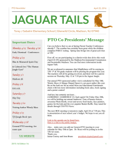 JAGUAR TAILS  PTO Co Presidents’ Message Important Dates
