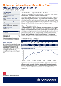 Schroder International Selection Fund Global Multi-Asset Income Investment Objective and Policy