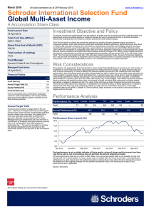 Schroder International Selection Fund Global Multi-Asset Income Investment Objective and Policy