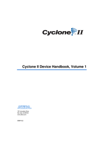 Cyclone II Device Handbook, Volume 1 101 Innovation Drive www.altera.com