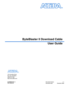 ByteBlaster II Download Cable User Guide