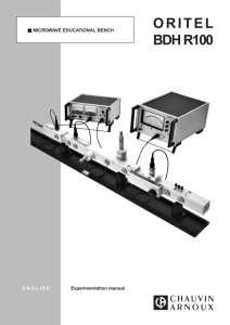 O R I T E L BDH R100 MICROWAVE EDUCATIONAL BENCH