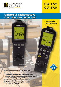 C.A 1725 C.A 1727 51 Universal tachometers