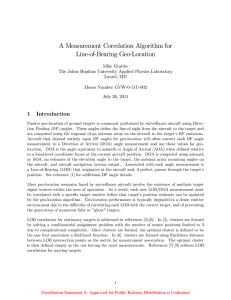 A Measurement Correlation Algorithm for Line-of-Bearing Geo-Location