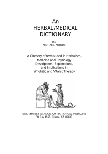 An HERBAL/MEDICAL DICTIONARY