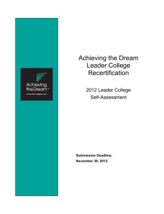 Achieving the Dream Leader College Recertification