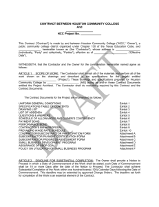 CONTRACT BETWEEN HOUSTON COMMUNITY COLLEGE And _________________