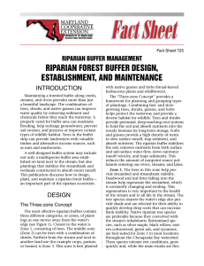 RIPARIAN FOREST BUFFER DESIGN, ESTABLISHMENT, AND MAINTENANCE RIPARIAN BUFFER MANAGEMENT INTRODUCTION