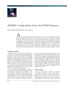 A  ARTEMIS:	A	High-Fidelity	End-to-End	TBMD	Federation Ann F. Pollack and Andreas K. Chrysostomou