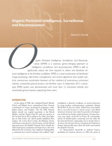 Organic Persistent Intelligence, Surveillance, and Reconnaissance