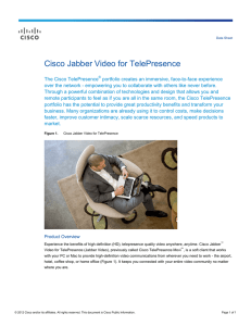 Cisco Jabber Video for TelePresence