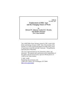 Employment at Older Ages and the Changing Nature of Work  by