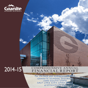 2014-15 FINANCIAL REPORT COMPREHENSIVE ANNUAL