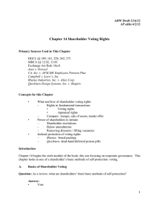 Chapter 14 Shareholder Voting Rights