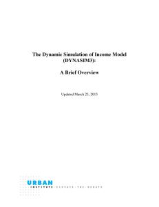 The Dynamic Simulation of Income Model (DYNASIM3):  A Brief Overview