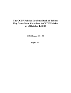 The CCDF Policies Database Book of Tables: