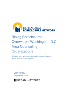 Rising Foreclosures Overwhelm Washington Overwhelm Washington, D.C. , D.C.