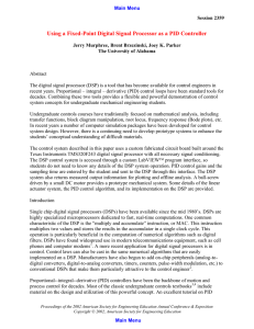 Using a Fixed-Point Digital Signal Processor as a PID Controller