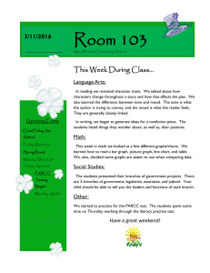 Room 103 This Week During Class... 3/4/2013 3/11/2016
