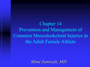 Chapter 14 Prevention and Management of Common Musculoskeletal Injuries in