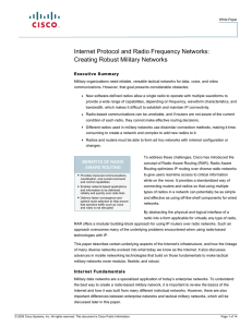 Internet Protocol and Radio Frequency Networks: Creating Robust Military Networks