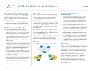 OSPFv3 Address Families At-A-Glance