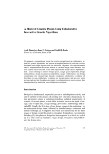 A Model of Creative Design Using Collaborative Interactive Genetic Algorithms