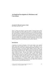 An Empirical Investigation of Affordances and Conventions Iowa State University, USA
