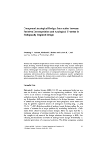 Compound Analogical Design: Interaction between Problem Decomposition and Analogical Transfer in