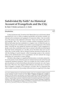 Subdivided By Faith? An Historical Account of Evangelicals and the City 415