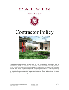 Contractor Policy