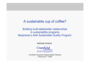 A sustainable cup of coffee?