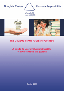 The Doughty Centre ‘Guide to Guides’: A guide to useful CR/sustainability