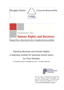 Teaching Business and Human Rights: by Chris Marsden