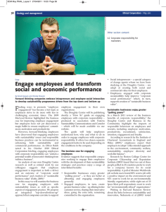 Engage employees and transform social and economic performance 38 Strategy and management