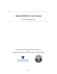 OpenESSENCE User Guide