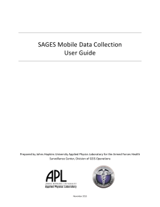 SAGES Mobile Data Collection User Guide