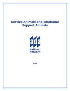 Service Animals and Emotional Support Animals