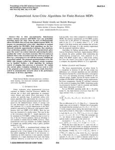 Parametrized Actor-Critic Algorithms for Finite-Horizon MDPs