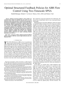 Optimal Structured Feedback Policies for ABR Flow Control Using Two-Timescale SPSA