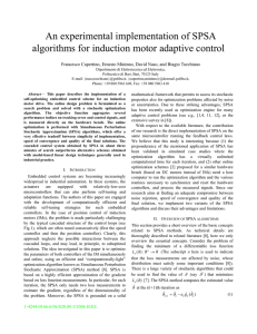 An experimental implementation of SPSA algorithms for induction motor adaptive control