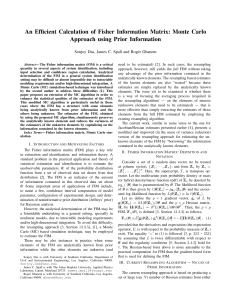 An Efficient Calculation of Fisher Information Matrix: Monte Carlo