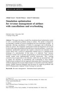 Simulation optimization for revenue management of airlines with cancellations and overbooking