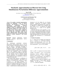 Stochastic Approximation on Discrete Sets Using Simultaneous Perturbation Difference Approximations