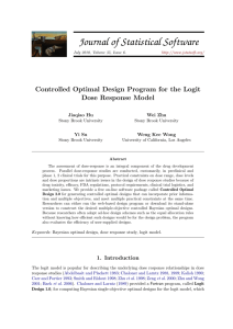 Journal of Statistical Software Controlled Optimal Design Program for the Logit