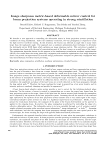 Image sharpness metric-based deformable mirror control for